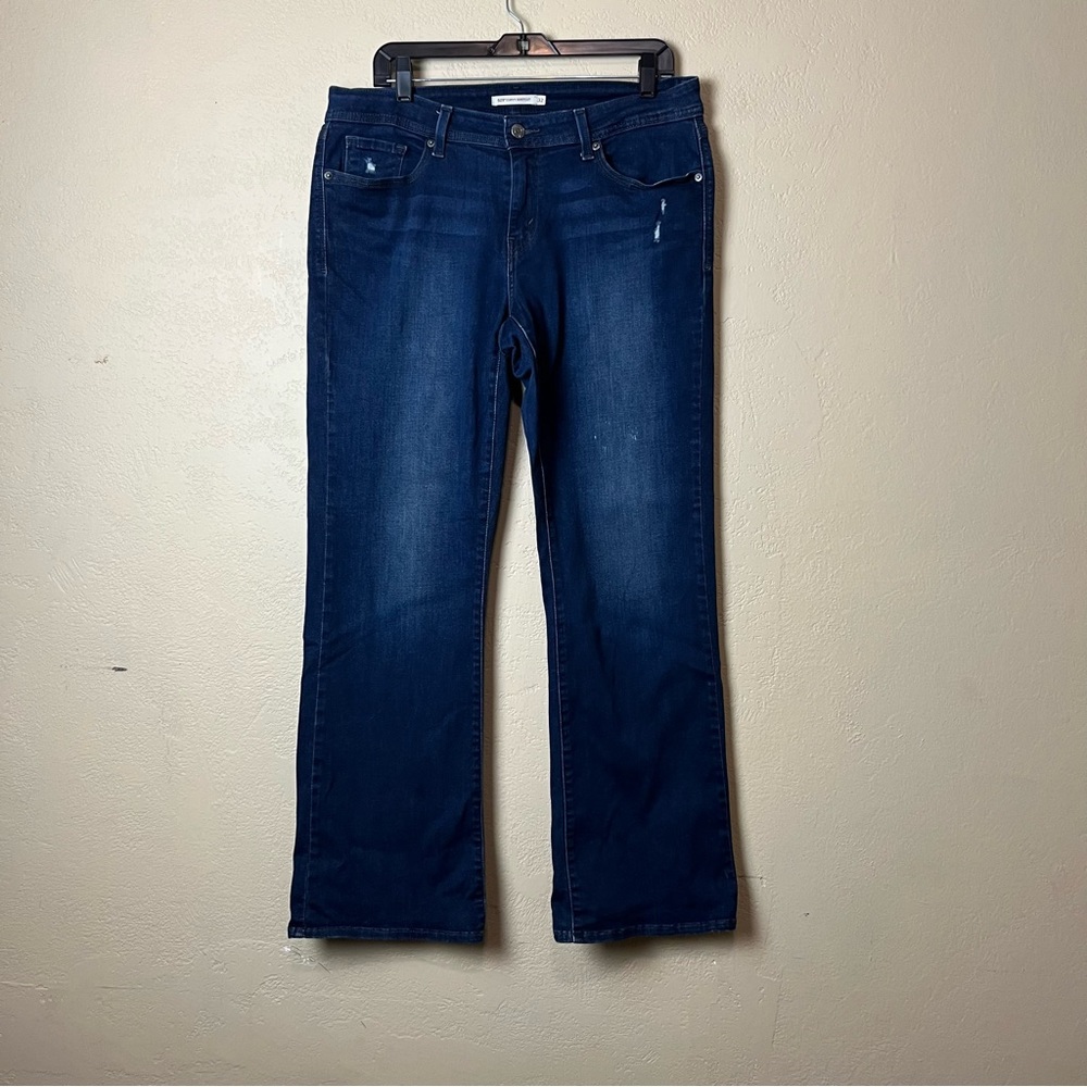 Levi's 529 Curvy Bootcut Jeans Sz 32 Mid Rise‎ Stretch Denim Jeans